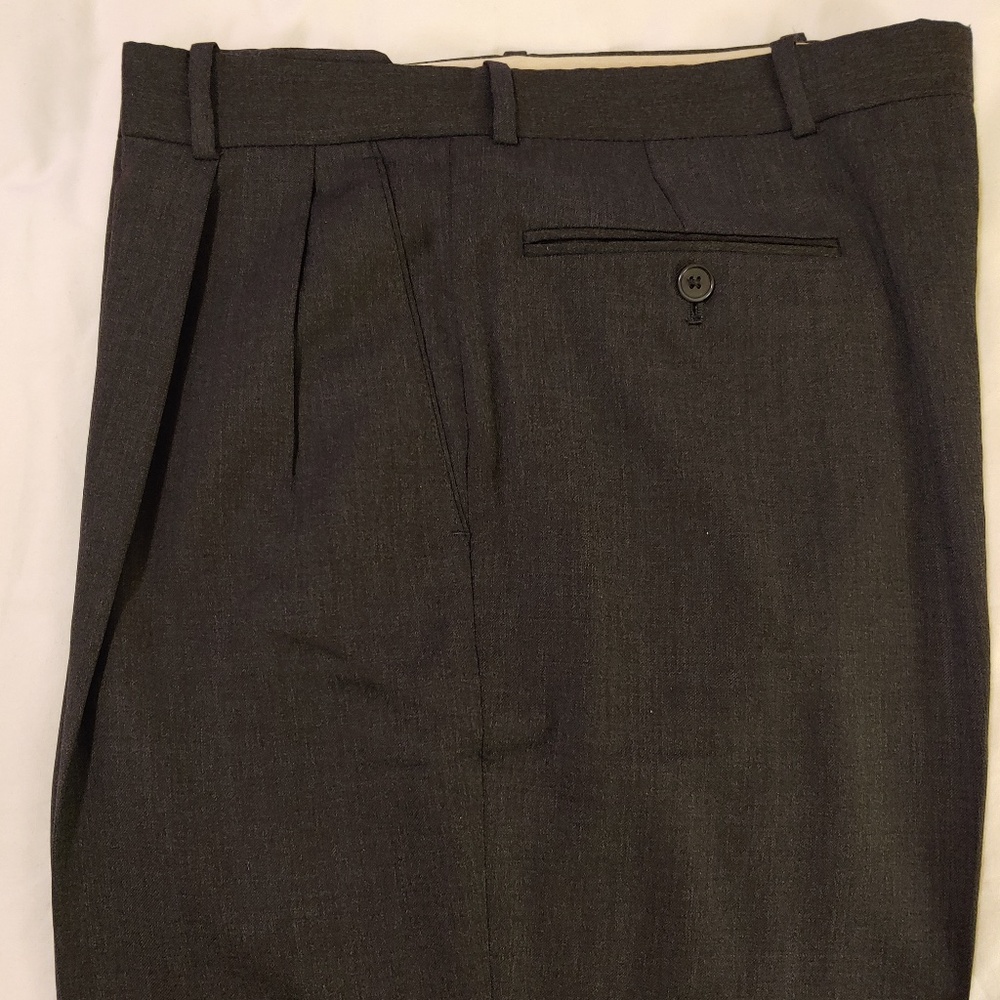 Pleated All Wool Gabardine Dress Slacks